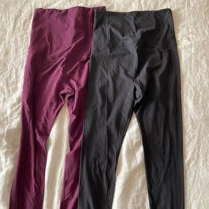Girlfriend Collective Maternity Leggings | Medium | Black & Plum